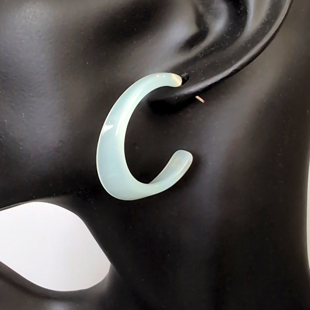 Palest blue Illusion Hoops
